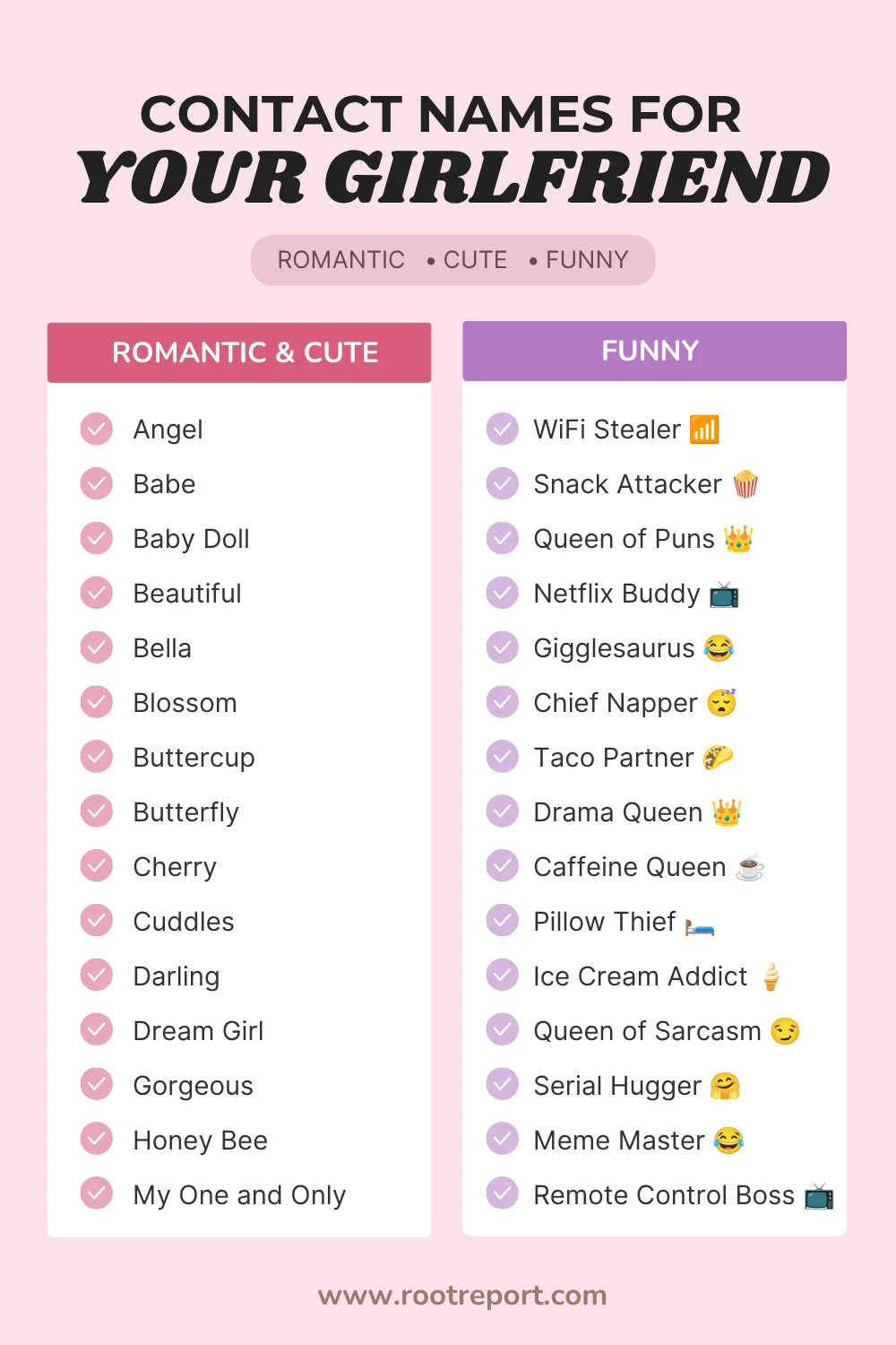 Cute Contact Names For Your Girlfriend