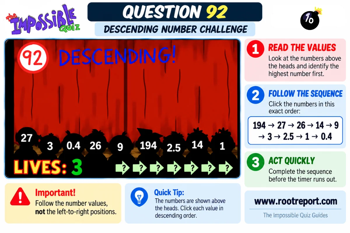 impossible quiz question 92 answer